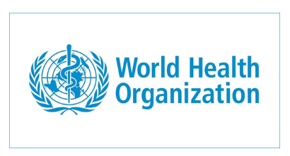 Logo dell'Organizzazione Mondiale della Sanità, con un simbolo di una croce medica circondata da rami di ulivo, rappresenta salute globale e cooperazione.